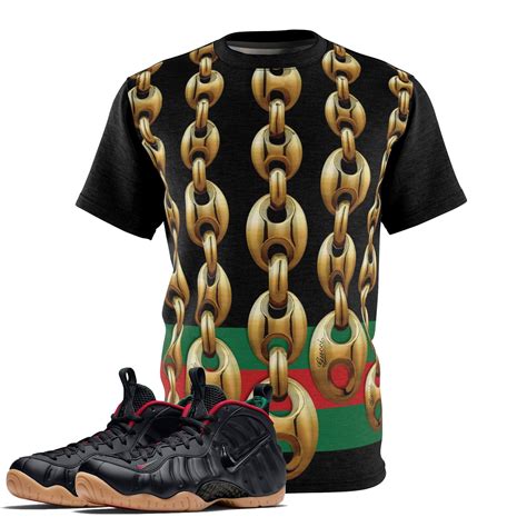 gucci foamposite black|nike foamposite gucci shirts.